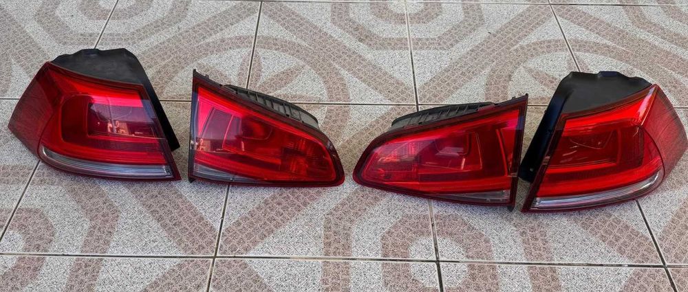 Faróis traseiros Golf 7 originais e lâmpadas Osram H7