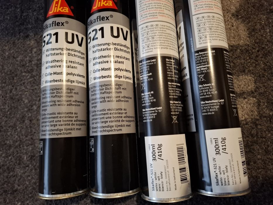 Sikaflex 521 uv  lub 221 kolor biały