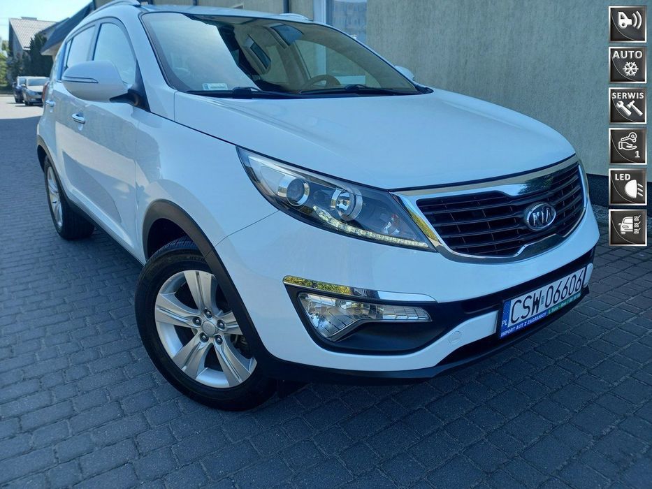 Kia Sportage 1.6Benz 135KM Ledy Klimatronik 2Kompl Opon Bezwypadkowa Bardzo Zadbana