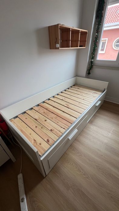 Cama de dia IKEA BRIMNES / cama extensível com 2 gavetas