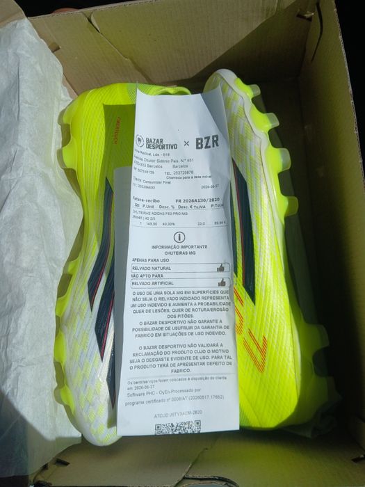 Chuteiras Adidas F50 Pro MG – Tamanho 42 2/3 (Como Novas) Aceito trocas por trotinete eletrica  e preço