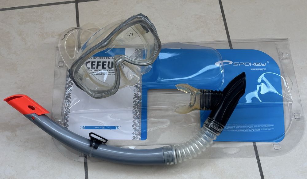 Zestaw maska do nurkowania gogle rurka + gratis okulary !
