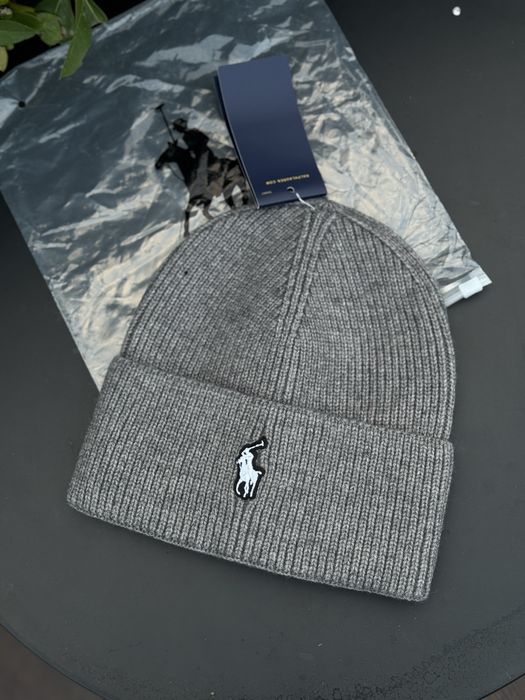 Шапка Polo Ralph Lauren черная шапка Поло Ральф Лоурен мужская зимняя