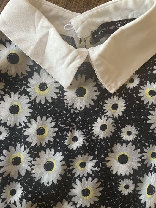 Kombinezon letni materiałowy wiskoza rozm S/XS stan idealny stokrotka