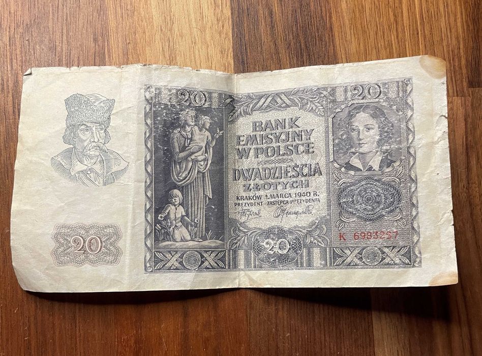 20 złotych 1940 banknot