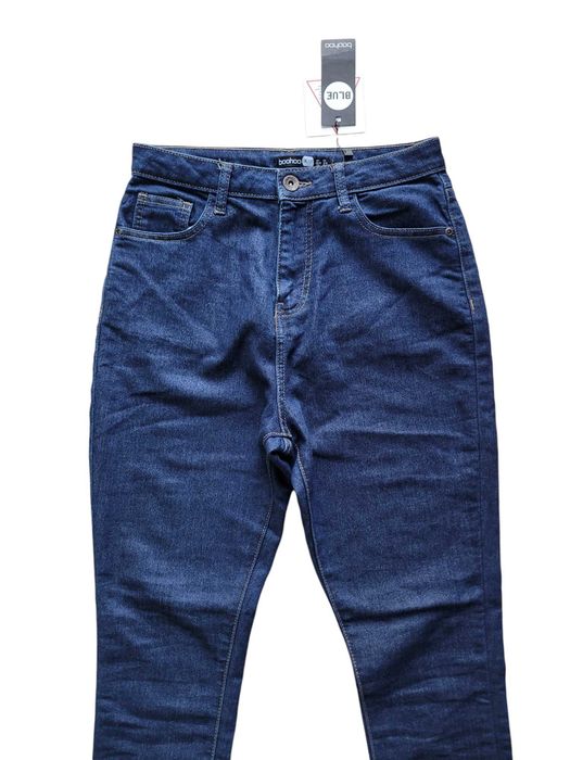 Jeansy spodnie damskie Boohoo 38,M wysoki stan high waist