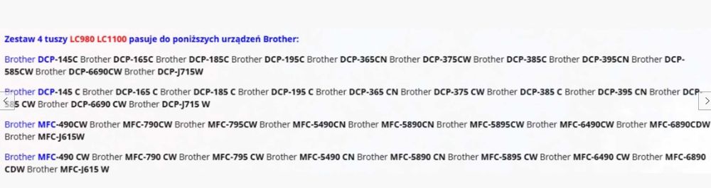 Zestaw tonerów do drukarki