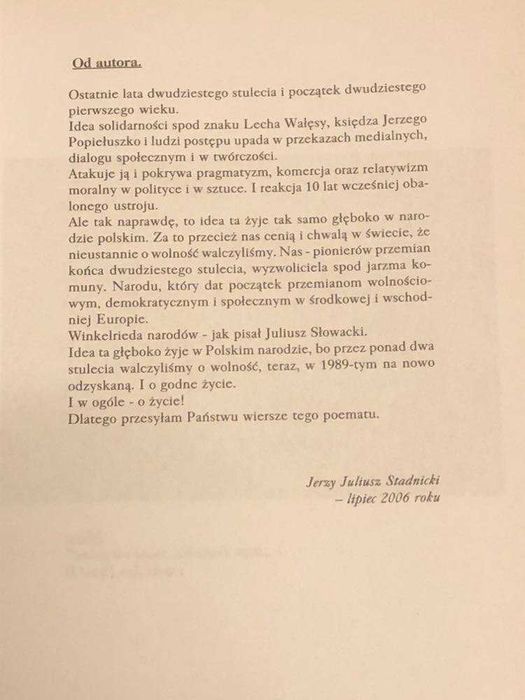 PIEŚŃ O SOLIDARNOŚCI - Jerzy Juliusz Stadnicki