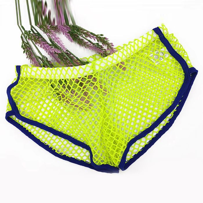 Męskie Przeźroczyste Bokserki z Siateczki - M