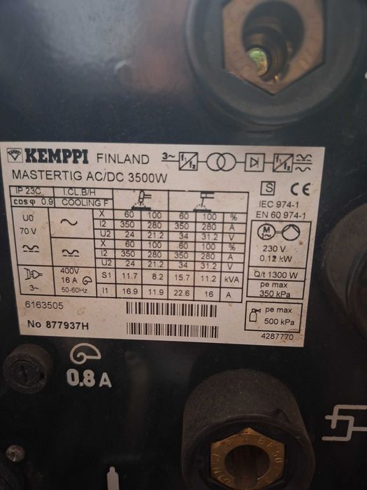 Spawarka TIG ACDC Kemppi Mastertig 3500