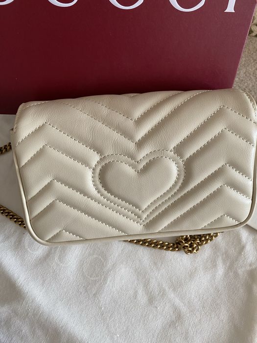 Gucci Marmont super mini biała ideał