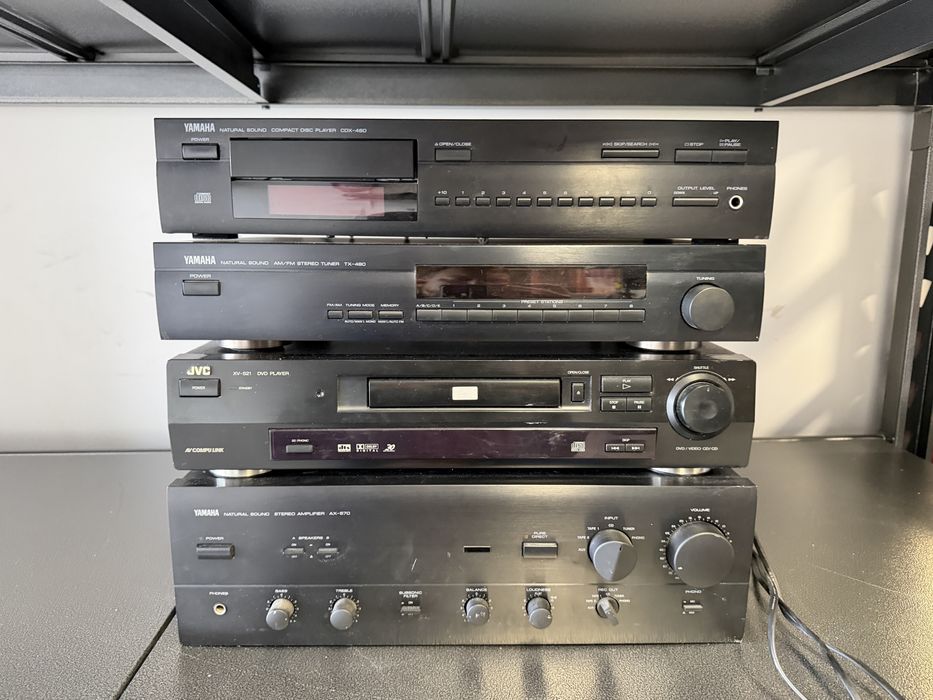 Wieża Yamaha AX-570, XV-521, TX-480, CDX-480, Sprawny zestaw, Wroclaw