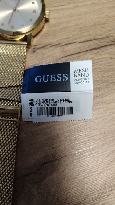 Nowy zegarek GUESS U1363G2 złoty slim mesh komplet prezent metki