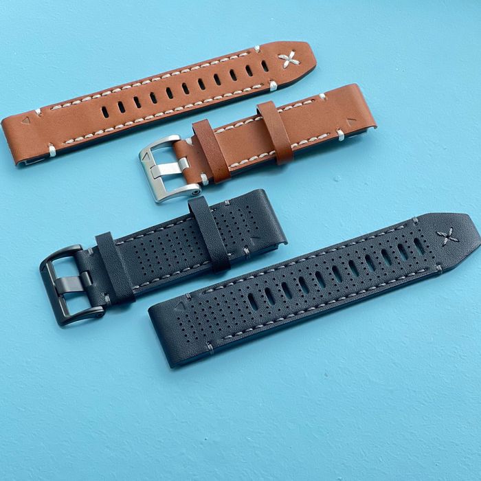 Шкірний ремінець на годинник Garmin Quick Fit 22/26mm браслет ремешок