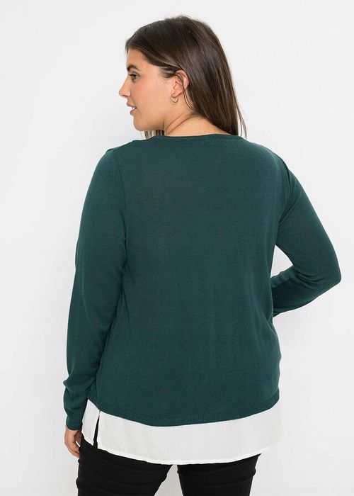 B.P.C sweter dzianinowy zielony 2w1 ^32/34