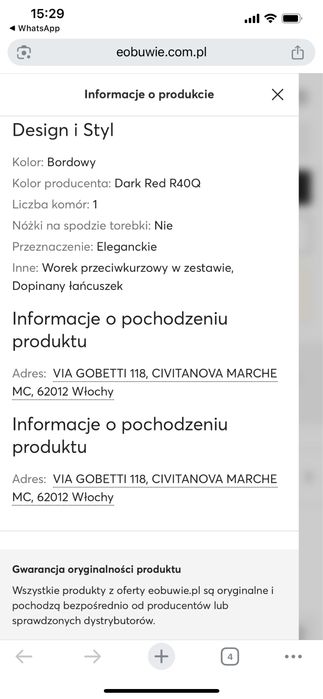 Torebka damska Pinko, nowa