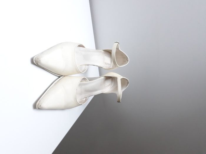 eleganckie buty ślubne białe stan bardzo dobry r.38