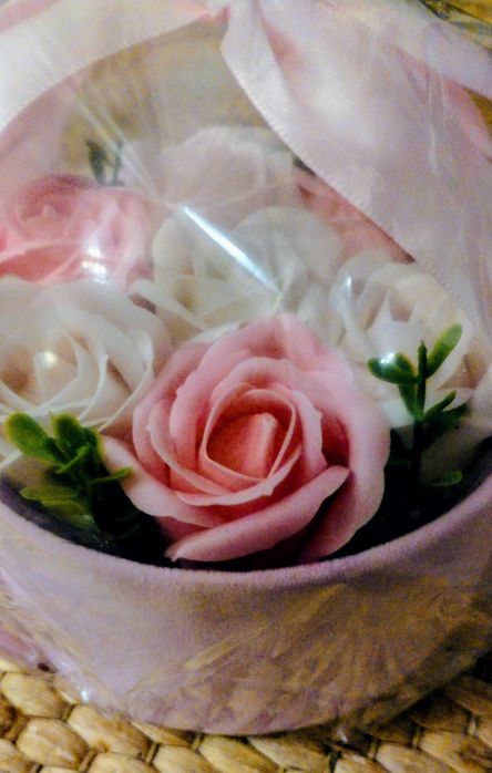 Flower box - kwiaty mydlane - super prezent