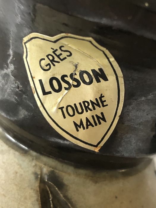 Wazon Belgia, Gres Losson, midcentury, vintage