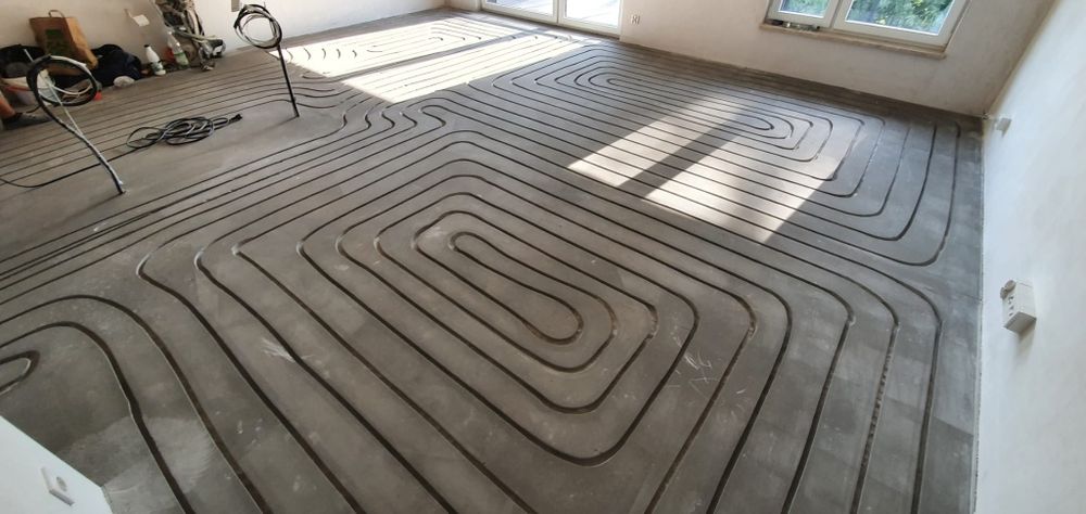 Frezowanie pod ogrzewanie podłogowe. Frezowanie. Ogrzewanie podłogowe