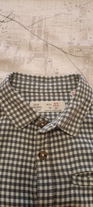 Camisa de menino 2/3 anos da Zara em xadrez