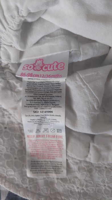 Kapelusik na lato bialy dla dziewczynki