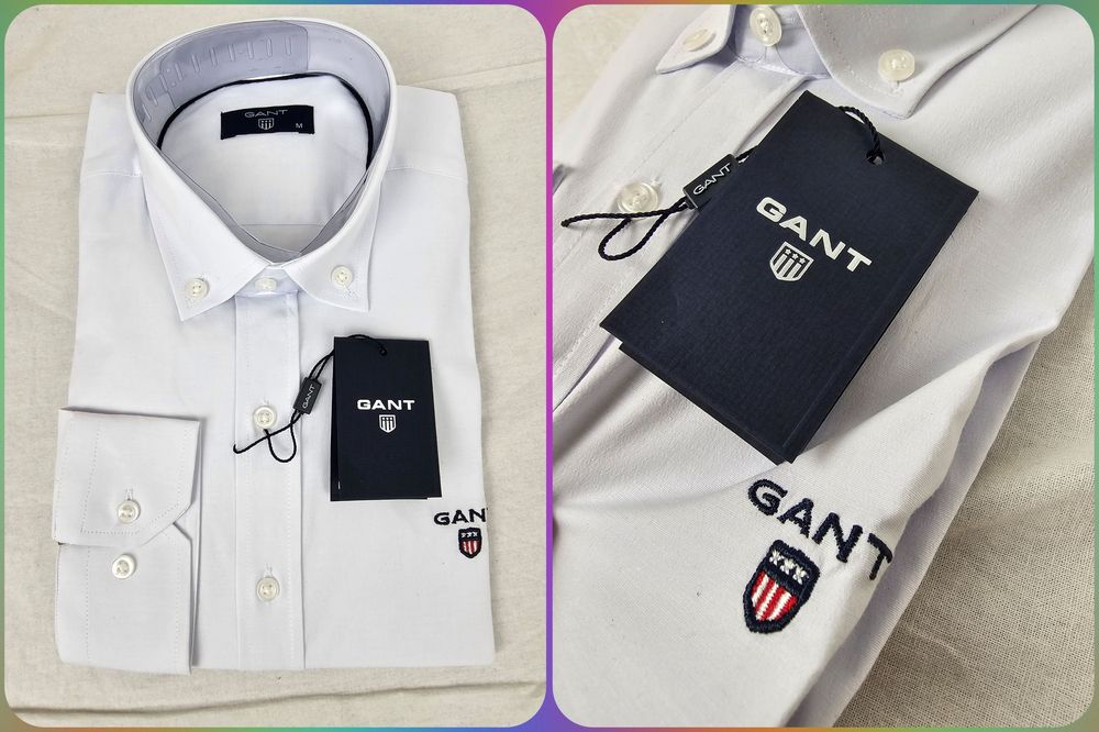 Koszula męska gładka Gant Ralph Lauren premium
