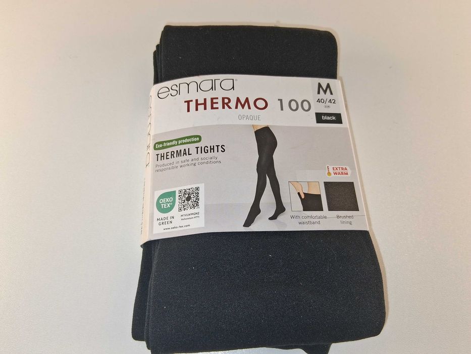 A268 Esmara Thermo 100 Rajstopy Termiczne Ocieplane Czarne M 40/42