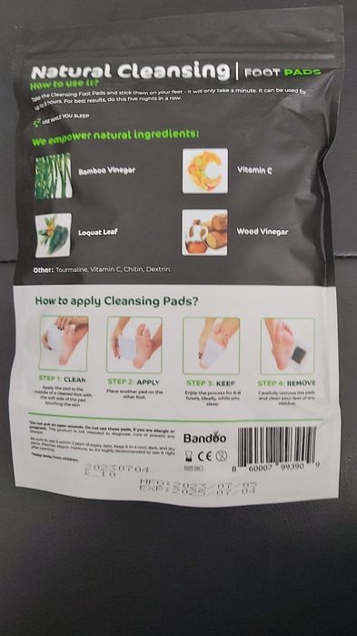 Naturalne plastry oczyszczające na stopy