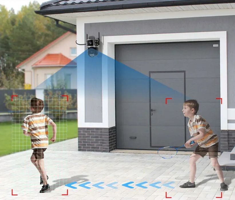 Profesjonalna Podwójna Zewnętrzna Kamera Obrotowa ProGuardAlarm 4G sim