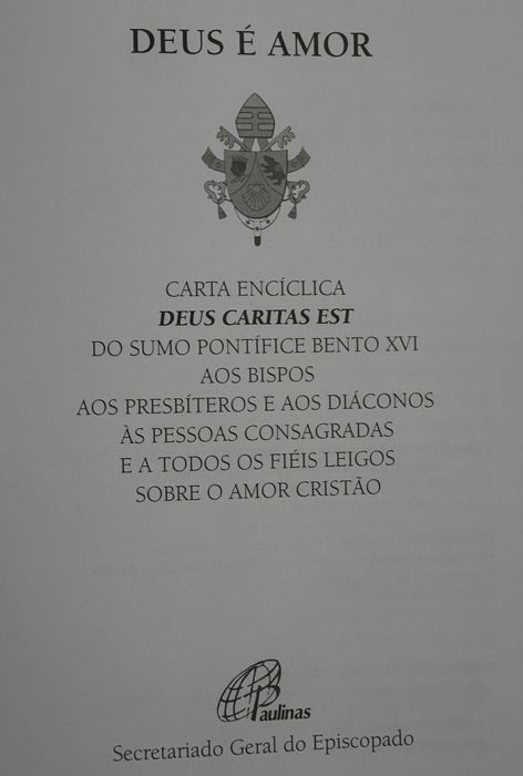 Deus é Amor (Carta Encíclica de Bento XVI)