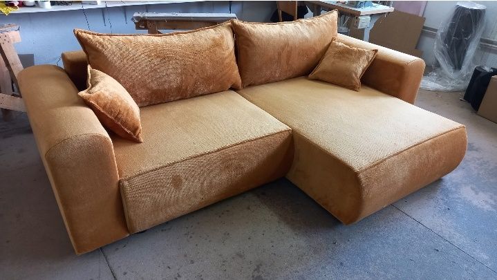 Narożnik Berlin 255x160 Sztruks dostawa 5-7 dni Funkcja Spania