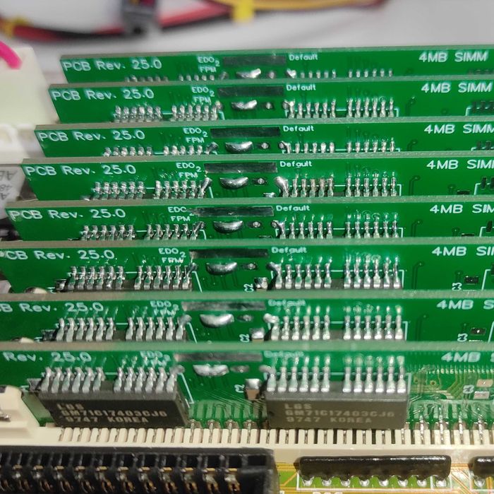 Pentes de Memória SIMM 30-pin 4MB para 286, 386 e 486