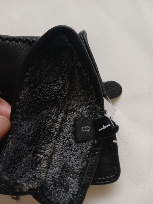 Шкіряні рукавички жіночі .Розмір 8 .