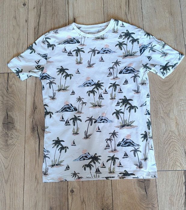 Koszulka t-shirt męski w palmy Sinsay XS Regular