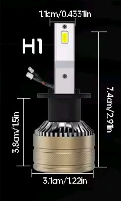 Лед лампи H1, Led h1, лампочки потужні 300W, 300ват