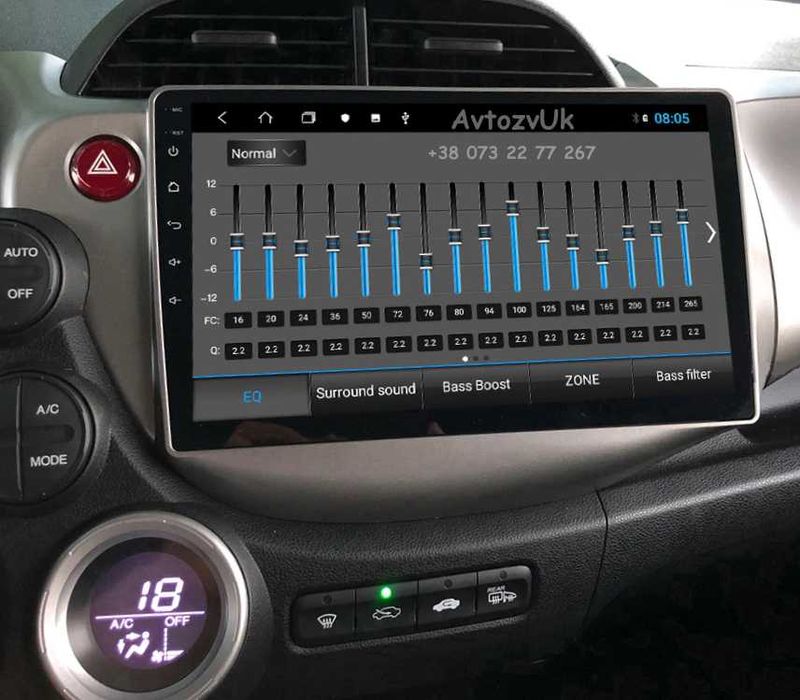 Магнитола JAZZ FIT Honda STREAM Джаз GPS USB 2 дин CarPlay Android 15