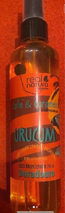 Oleo bronzeador coco urucum caramelo e cafe 200 ml