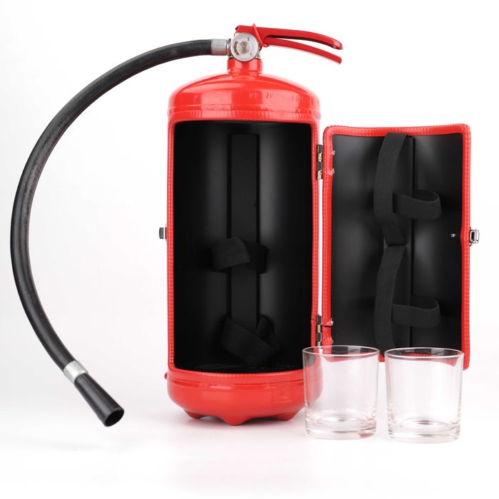 Вогнегасник міні-бар на подарунок з написом "Jack Daniels" Червоний