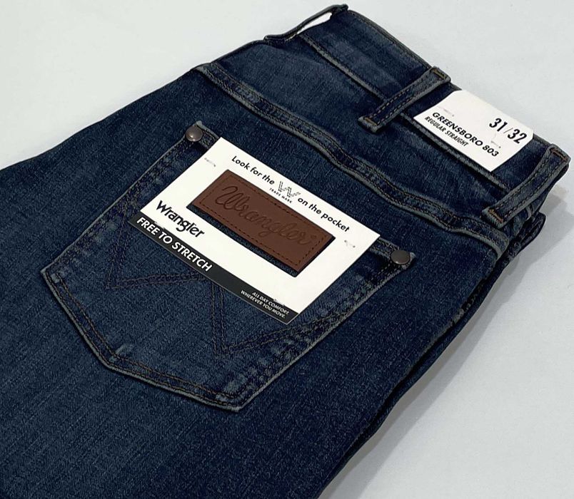 Spodnie męskie jeansy Wrangler Greensboro 803 Marine Tint W32 L34