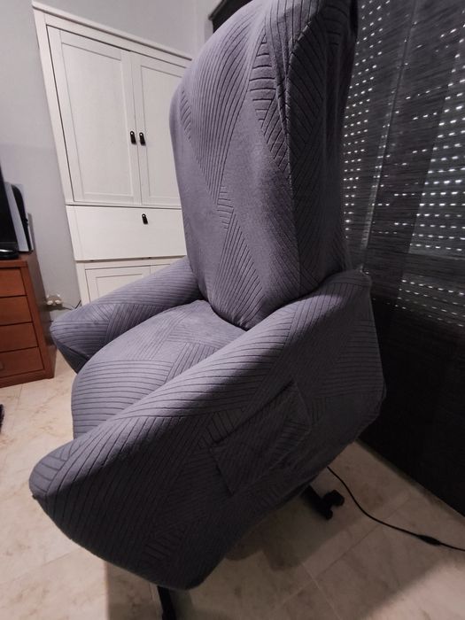 Poltrona relax elétrica pele sintética MAX antracite, Comforama.