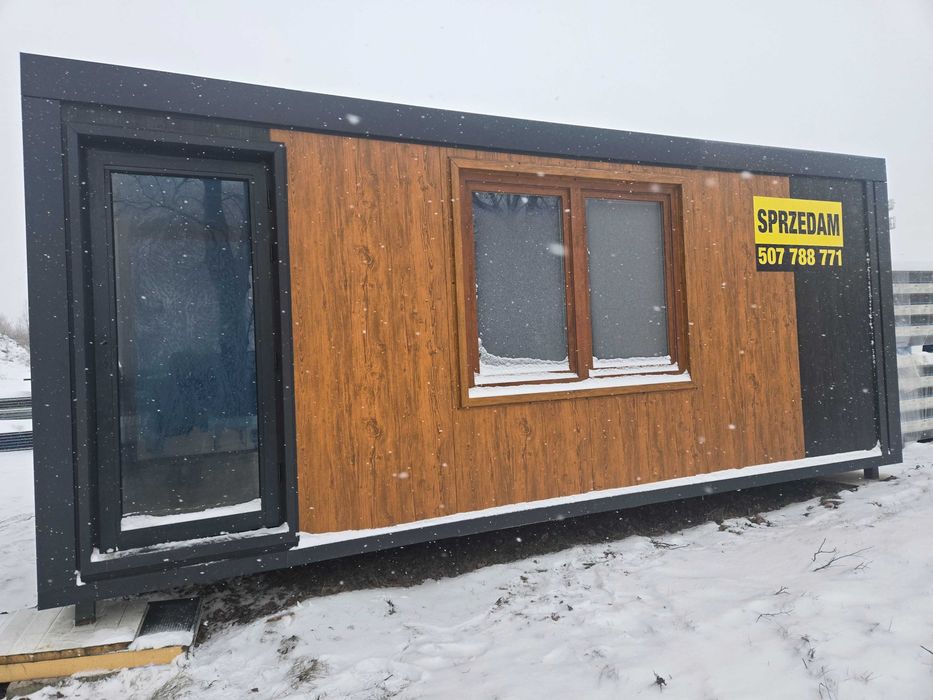 Kontener usługowo-handlowy drewnopodobny 100mm NOWY od ręki