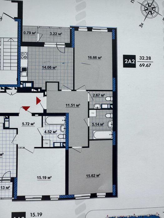 2-rooms apartment apartment by the address st. Bulvar Druzhby Narodov (area 70 m²) - Atlanta.ua - photo 14