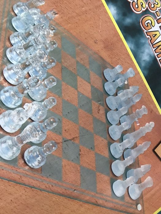 Vintage. Xadrez em vidro