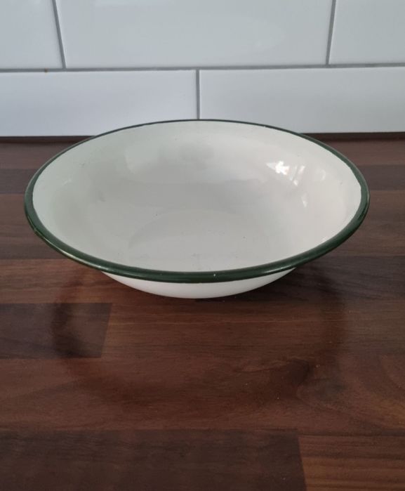 Miska emaliowana Światowit Myszków 20cm PRL Ładny Stan