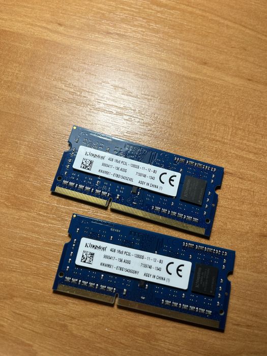 Оперативна пам’ять Kingston DDR3L 8gb(2x4gb) 1600 MHz 1.35v