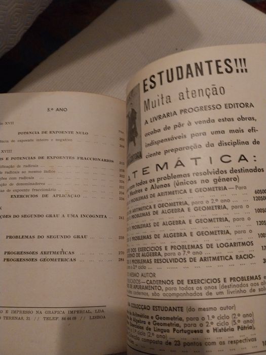 “Memento de Matemática – Exercícios Resolvidos de Álgebra