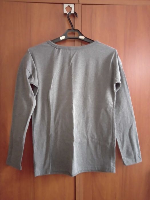 bluzka szara długi rękaw