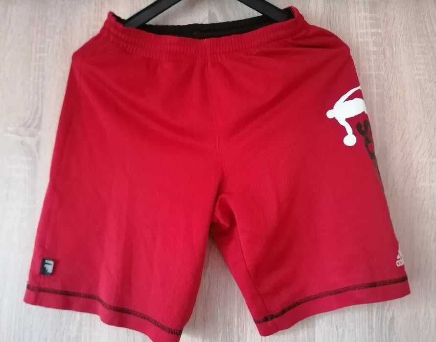 Spodenki krótkie Adidas czerwono - czarne.Rozmiar XS.Spodnie.