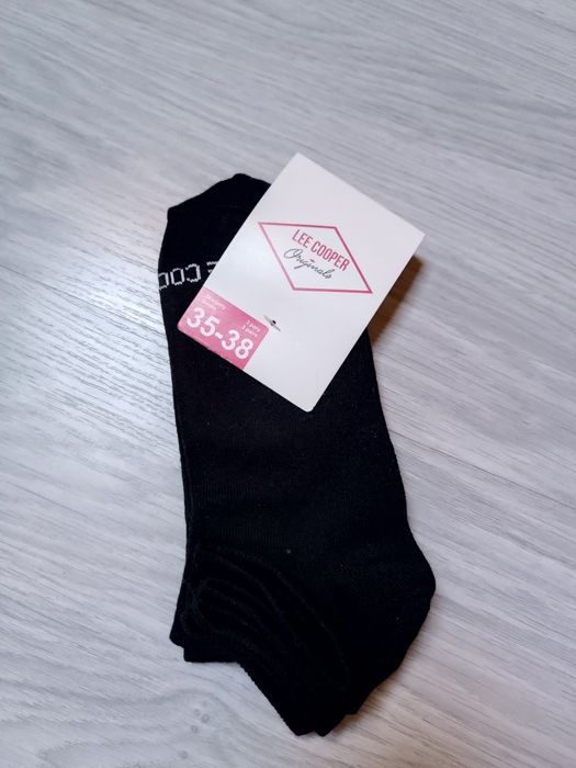 Nowe 3 pary skarpetki damskie czarne niskie stopki  lee Cooper 35-38